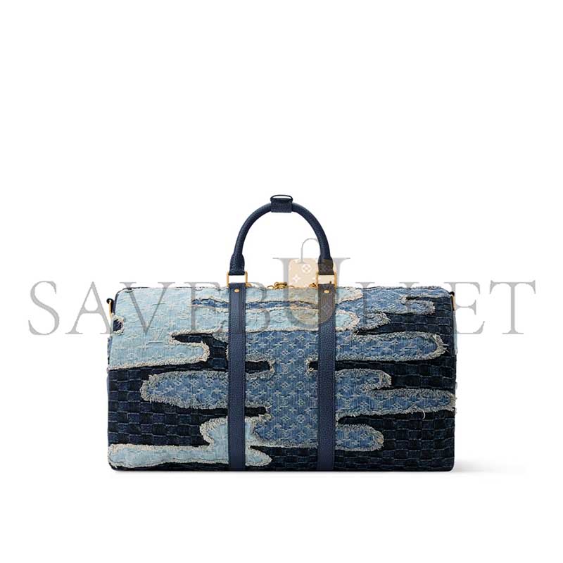 LOUIS VUITTON DENIM KEEPALL BANDOULIÈRE 50 M26117 (50*29*23cm)